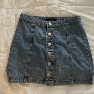 Refuge Jean Mini Skirt Button Down Women Small